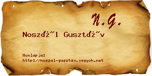 Noszál Gusztáv névjegykártya