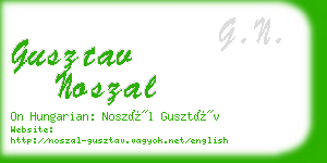 gusztav noszal business card